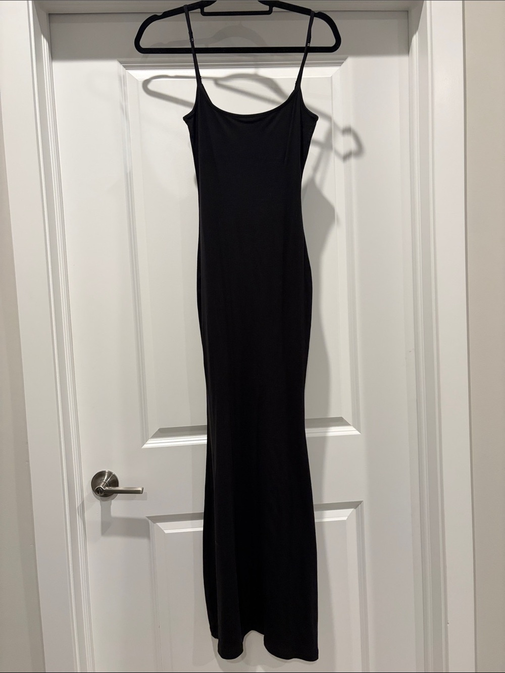 Quince Black Spaghetti-Strap Maxi Dress